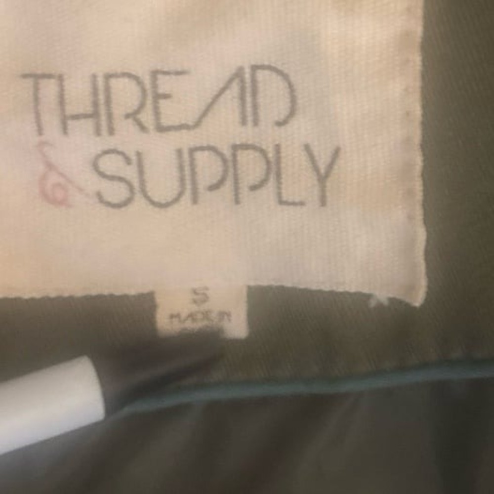 Thread & Supply Green Aztec Sweater Utility Army Jacket Size Small - Picture 9 of 9